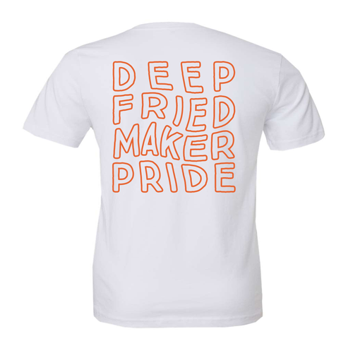 RMS "Deep Fried Maker Pride" Tee (white)